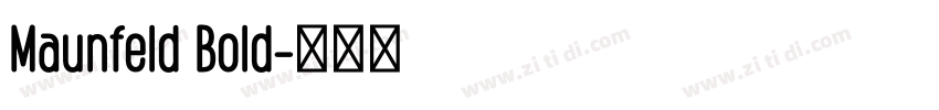 Maunfeld Bold字体转换